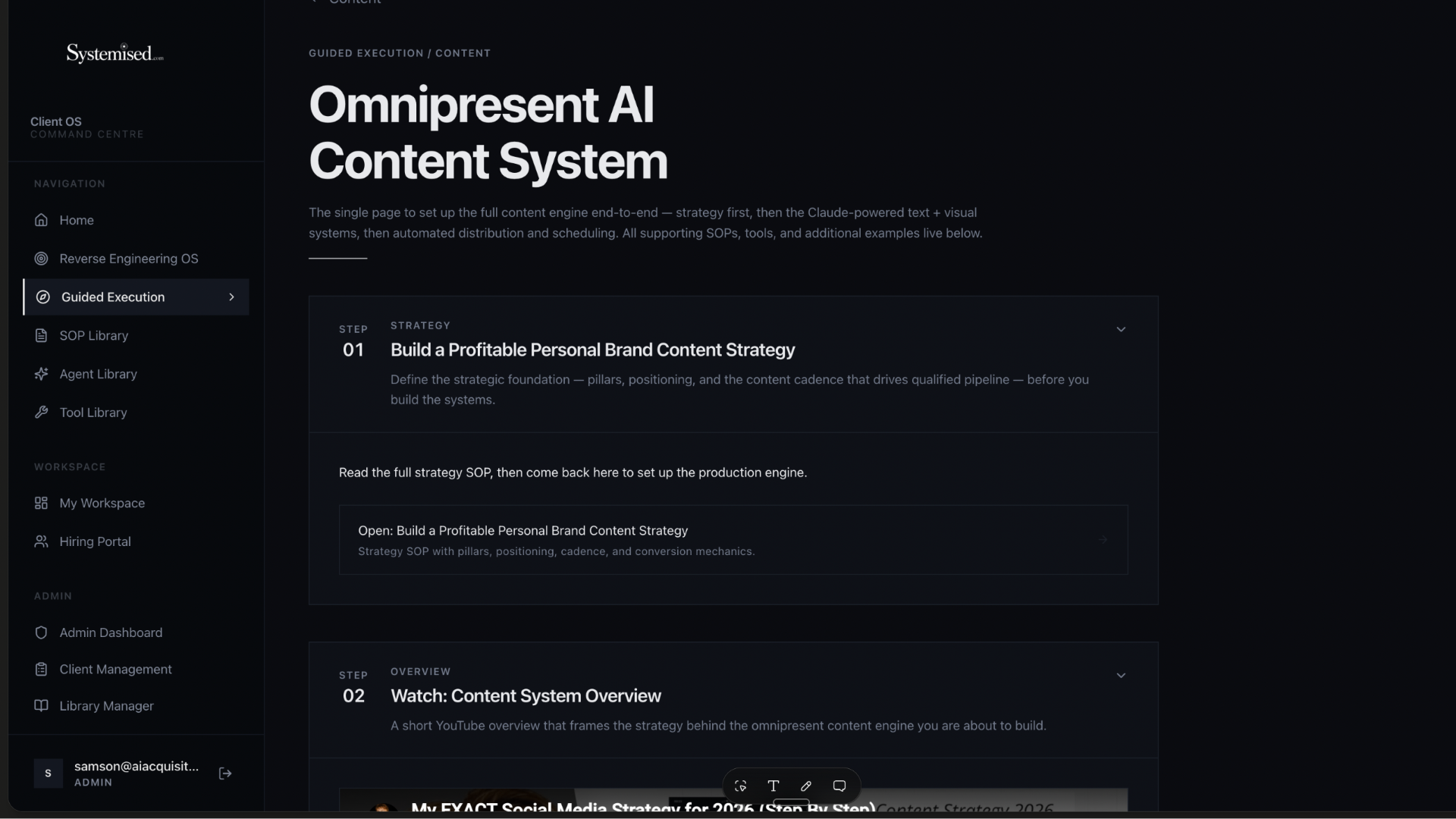 Omnipresent AI Content System — text, visual and distribution modules