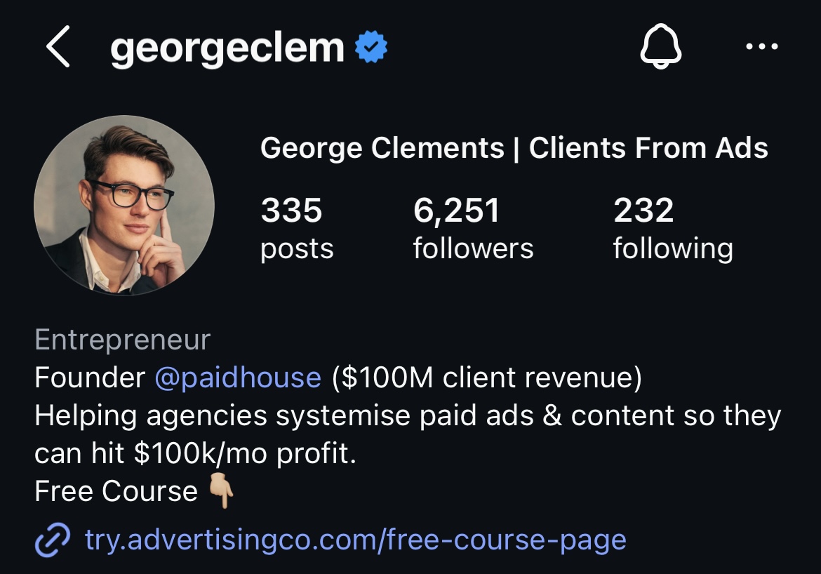 George Clements Instagram